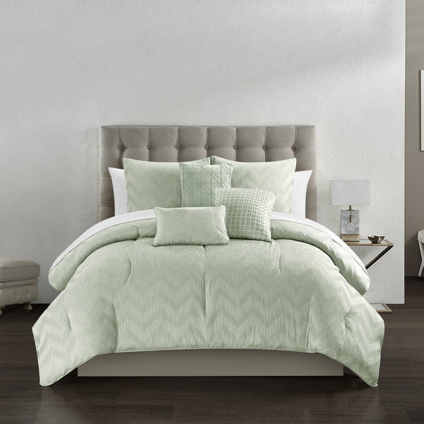 Chic Home Meredith 6 Piece Plush Comforter Set Green