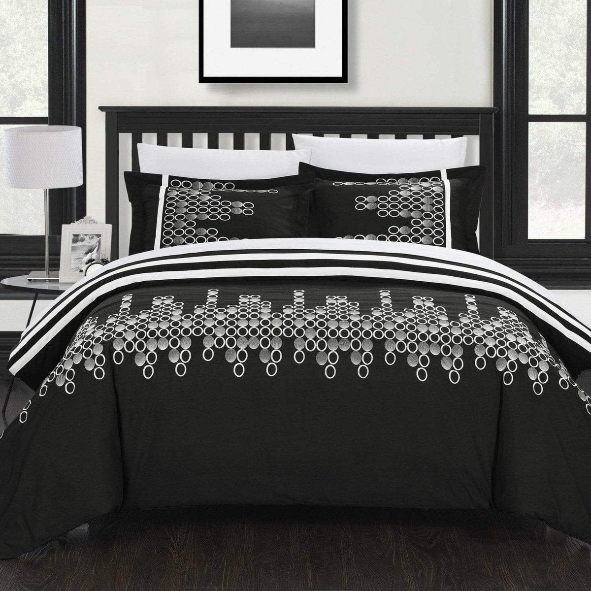 Chic Home Michael 3 Piece Embroidered Duvet Cover Set 