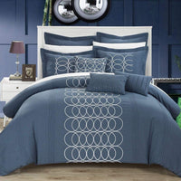 Chic Home Moderna 8 Piece Faux Linen Comforter Set 