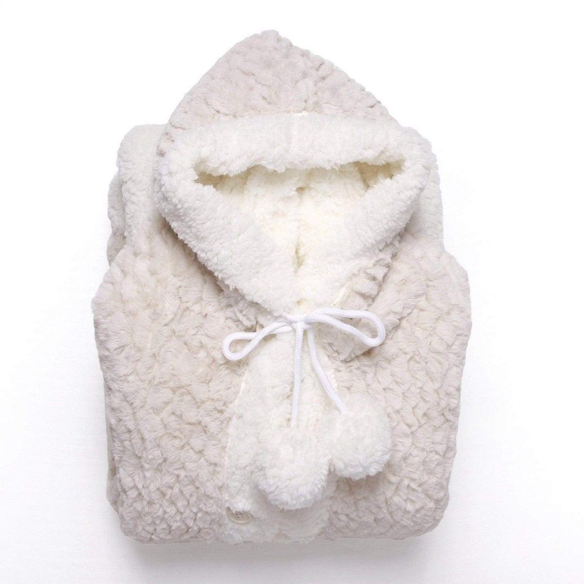 Chic Home Mosaic Snuggle Hoodie Animal Print Robe Plush Micromink Sherpa Wearable Blanket Beige 