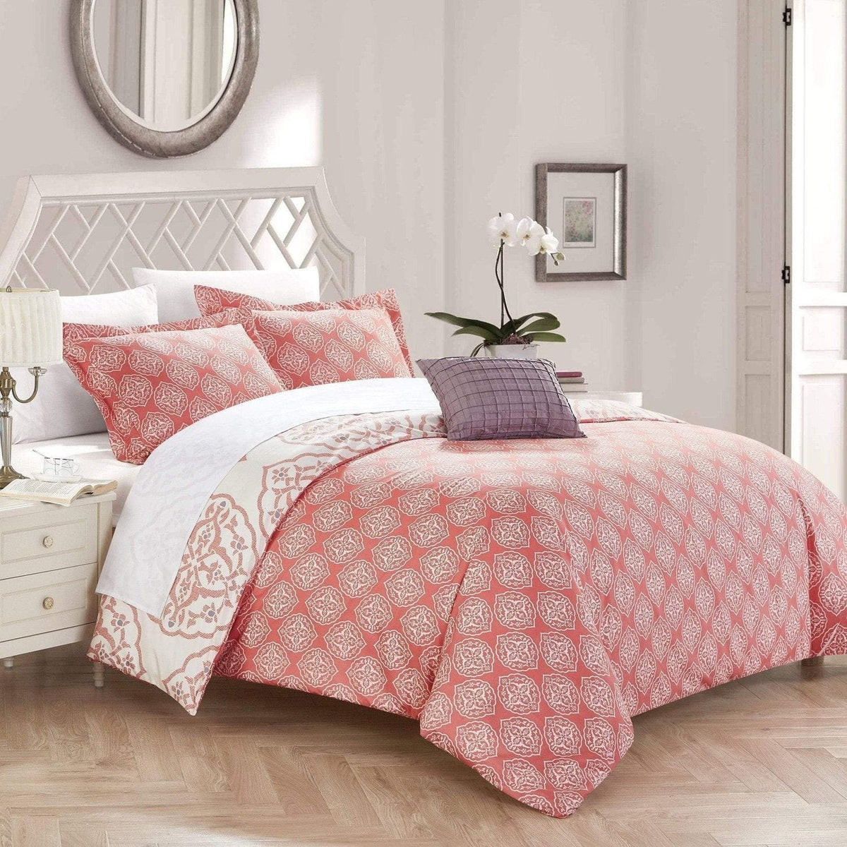Chic Home Murano 4 Piece Reversible Duvet Cover Set 