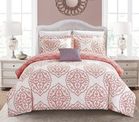 Chic Home Murano 4 Piece Reversible Duvet Cover Set Brick