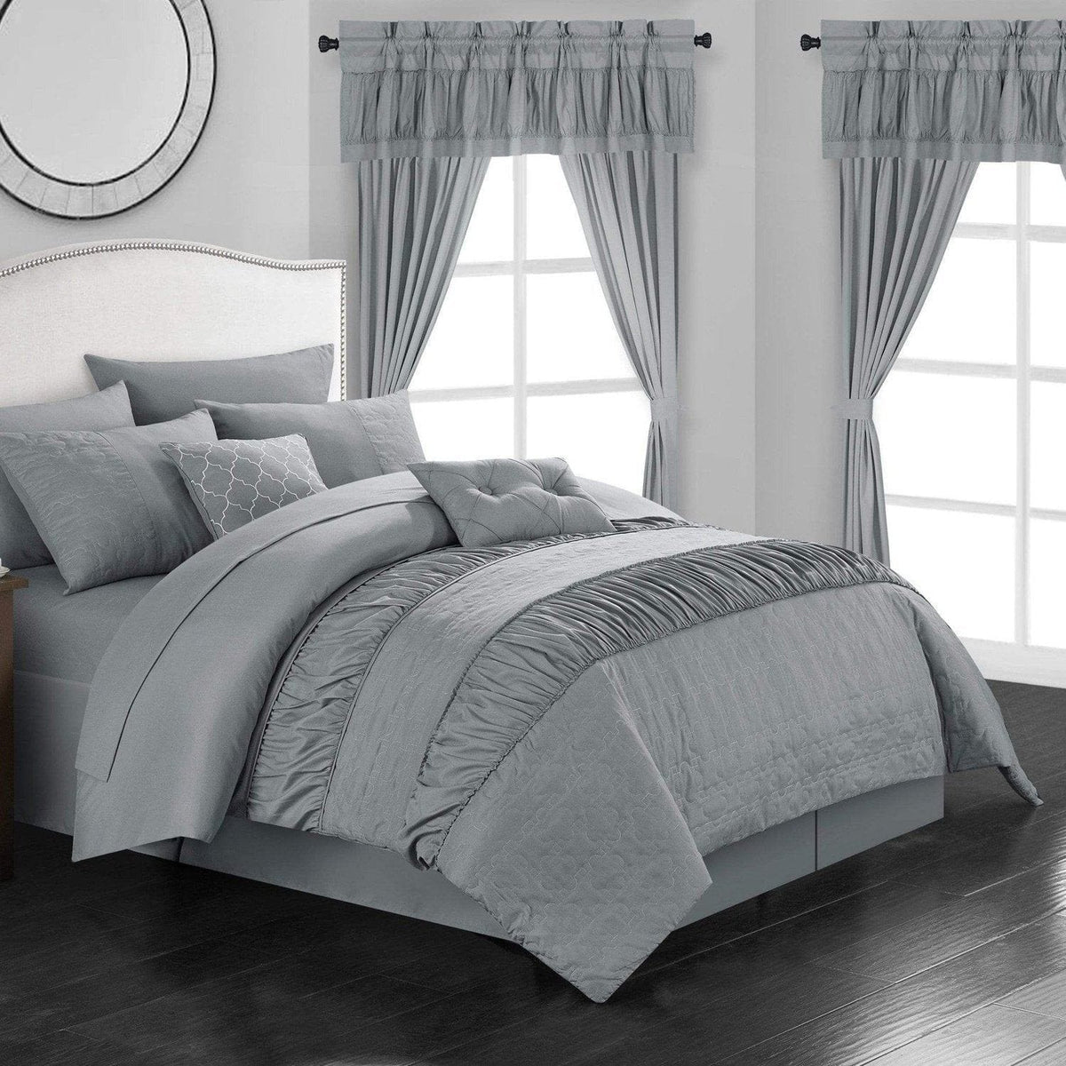 Chic Home Mykonos 20 Piece Ruffled Comforter Set 