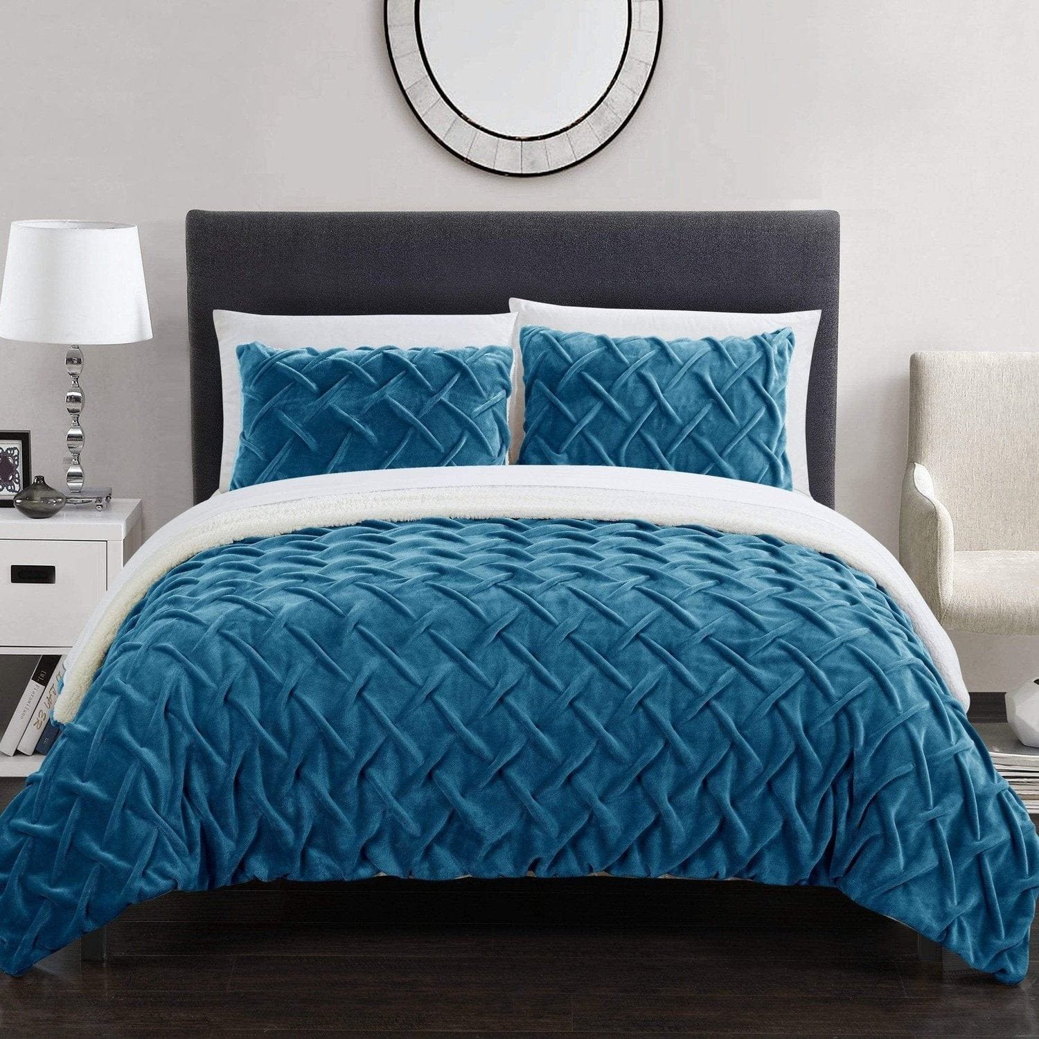 chic home Naama 3 Piece Sherpa Comforter Set