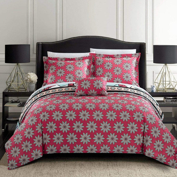 Chic Home Neil 4 Piece Cotton Duvet Cover Set 