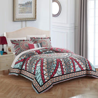 Chic Home Neil 4 Piece Cotton Duvet Cover Set Queen