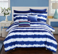 Chic Home Noah 9 Piece Tie Comforter Set Navy