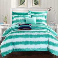 Chic Home Noah 9 Piece Tie Comforter Set Turquoise