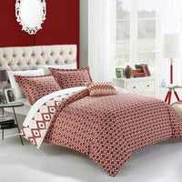 Chic Home Normani 4 Piece Reversible Duvet Cover Set 