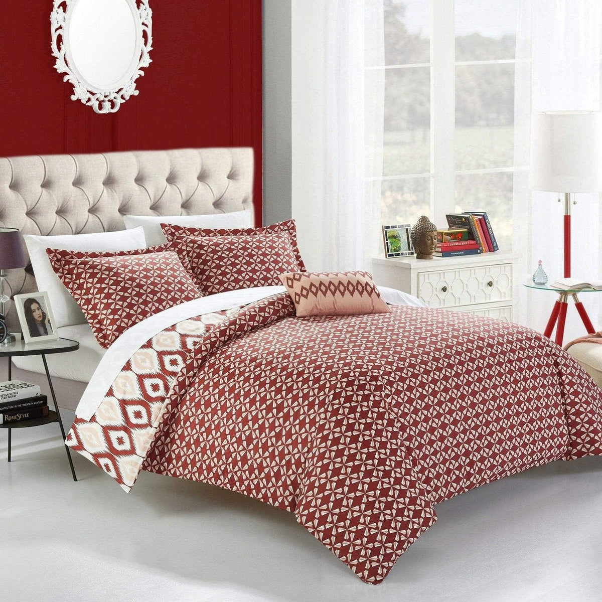 Chic Home Normani 8 Piece Reversible Duvet Cover Set 
