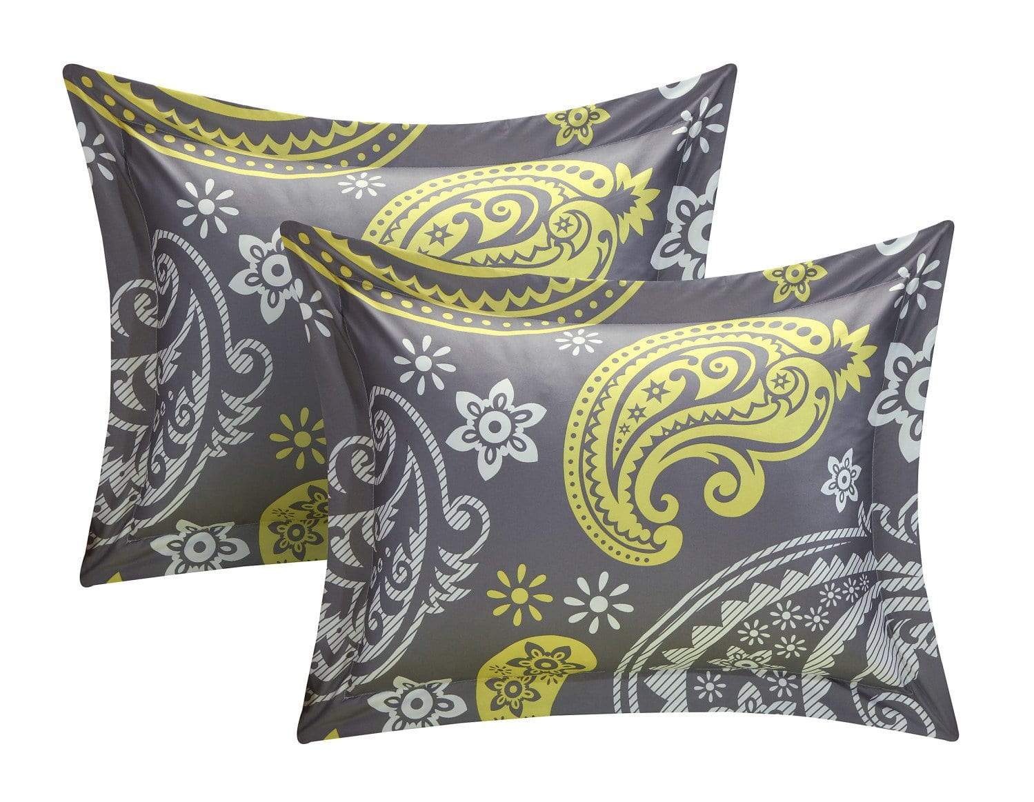 Chic Home Olivia 掛け布団20点セット クイーン グレー Chic Home Olivia 掛け布団20点セット リバーシブル ペイズリー柄 寝具