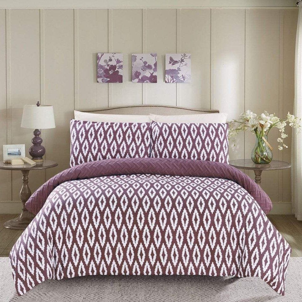 Chic Home Ora 3 Piece Reversible Comforter Set 