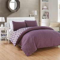 Chic Home Ora 3 Piece Reversible Comforter Set 