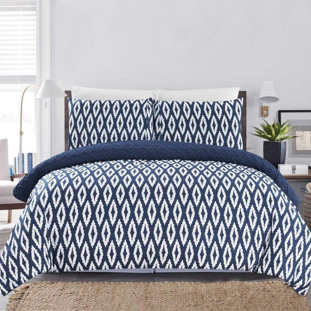 Chic Home Ora 3 Piece Reversible Comforter Set 