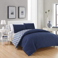 Chic Home Ora 3 Piece Reversible Comforter Set 