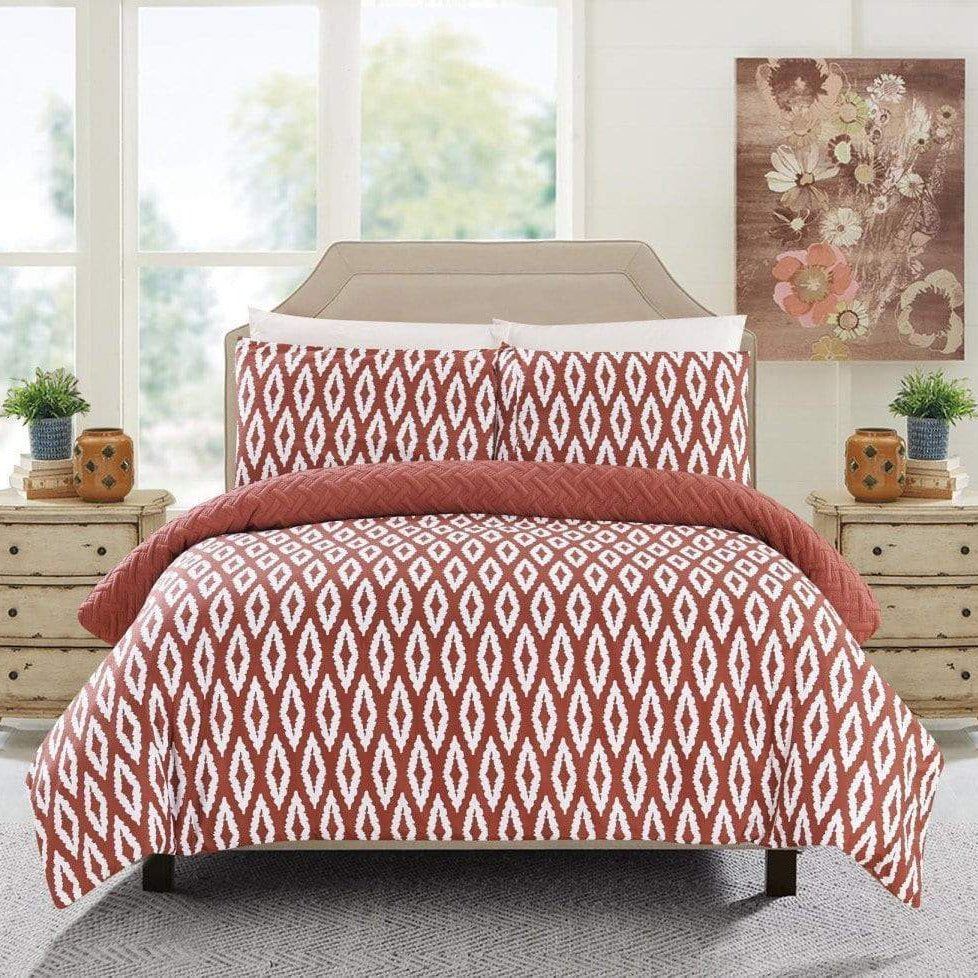 Chic Home Ora 3 Piece Reversible Comforter Set 