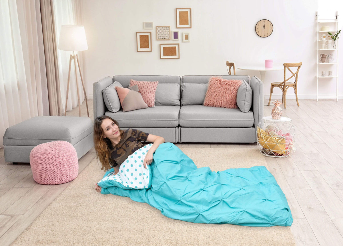 Chic Home Oscar Polka Dot Sleeping Bag with Hood Zipper Closure 