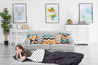 Chic Home Oscar Polka Dot Sleeping Bag with Hood Zipper Closure Black