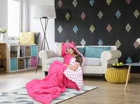 Chic Home Oscar Polka Dot Sleeping Bag with Hood Zipper Closure Fuchsia