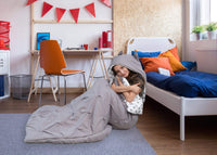 Chic Home Oscar Polka Dot Sleeping Bag with Hood Zipper Closure Grey