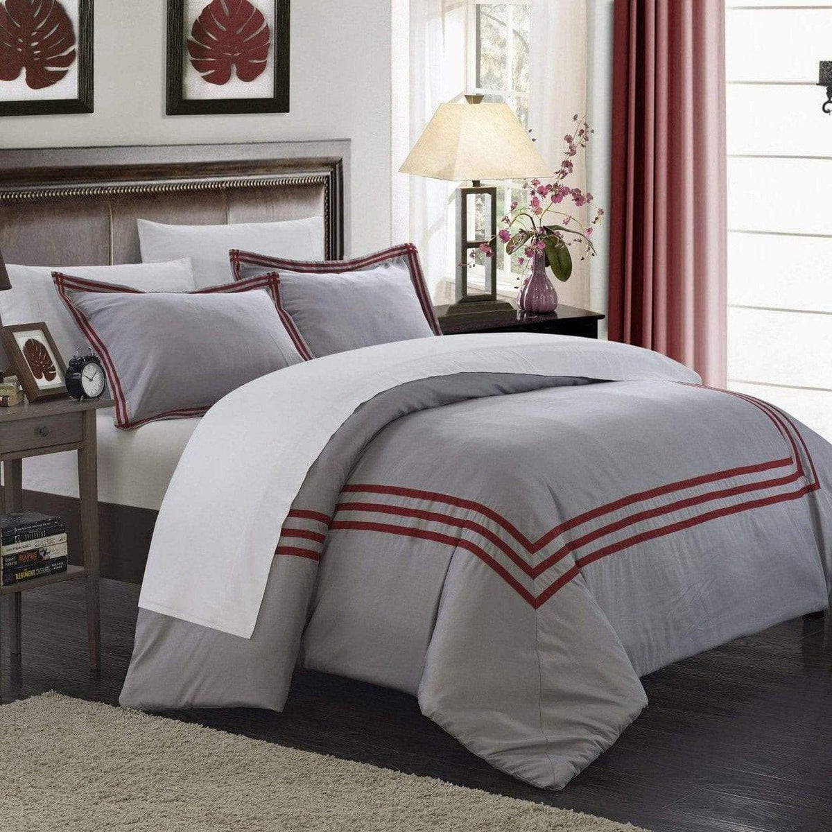 Chic Home Paige 3 Piece Hotel Duvet Cover Set 