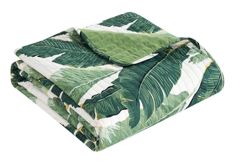 Chic Home Palm Springs 9 Piece Green Floral Quilt Set Bedding Chic