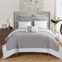 Chic Home Peninsula 10 Piece Reversible Comforter Set Grey