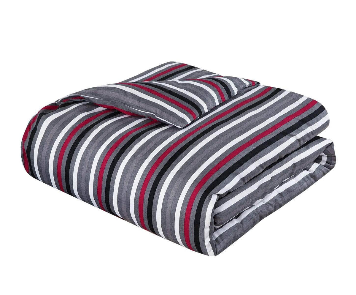 Chic Home Peyton 7 Piece Striped Comforter Set 