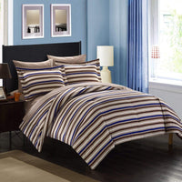 Chic Home Peyton 7 Piece Striped Comforter Set 