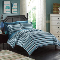 Chic Home Peyton 7 Piece Striped Comforter Set 