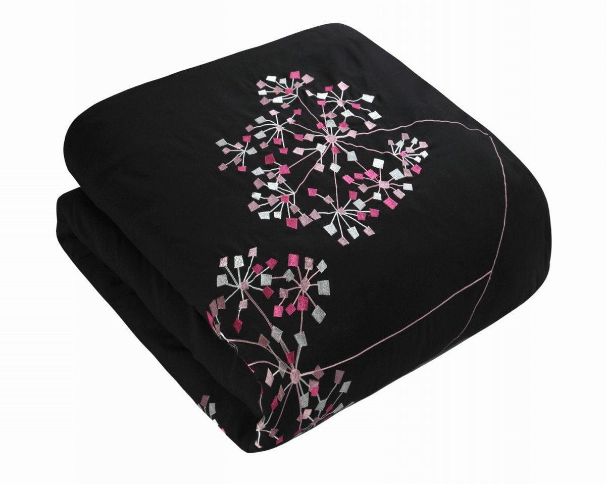 Chic Home Pink Floral 8 Piece Floral Comforter Set 