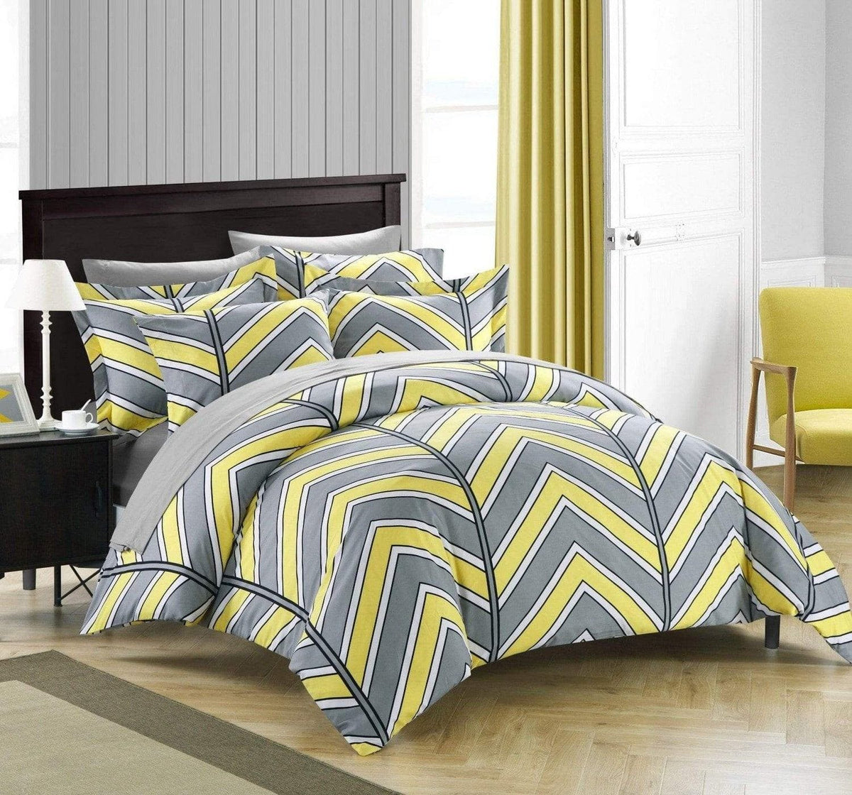 Chic Home Piper 3 Piece Striped Duvet Cover Set