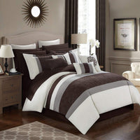 Chic Home Pisa 16 Piece Color Block Comforter Set 