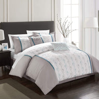Chic Home Priston 6 Piece Embroidered Comforter Set 