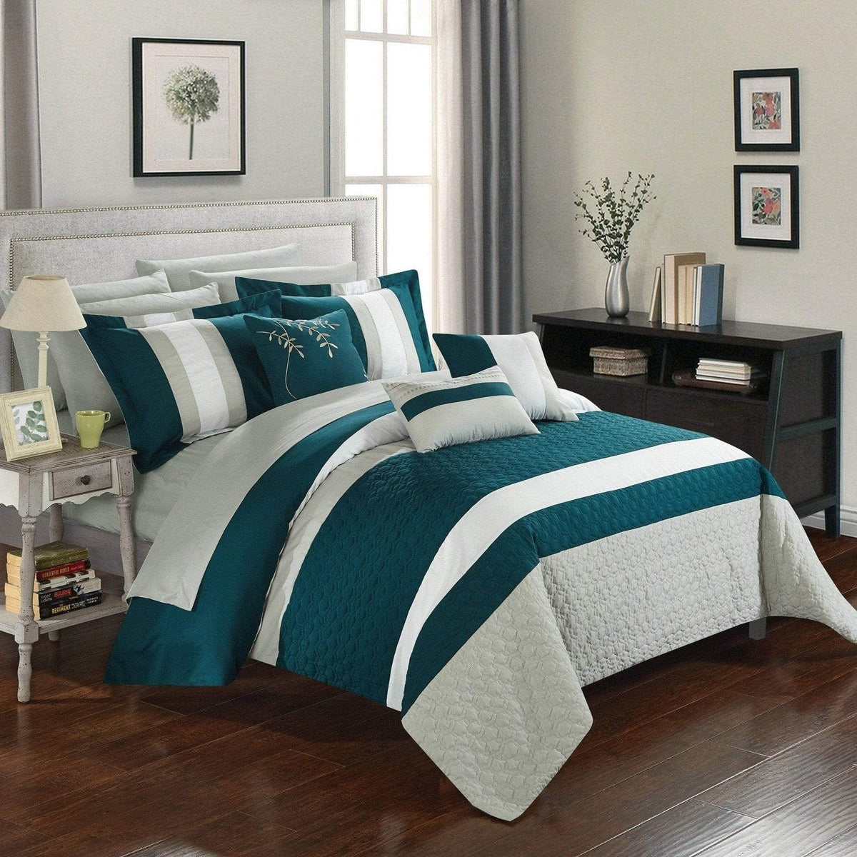 Chic Home Pueblo 10 Piece Color Block Comforter Set 