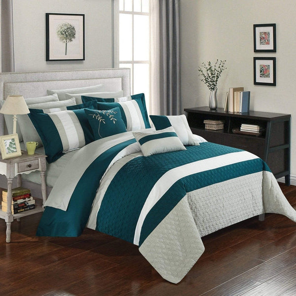 Chic Home Pueblo 10 Piece Color Block Comforter Set 