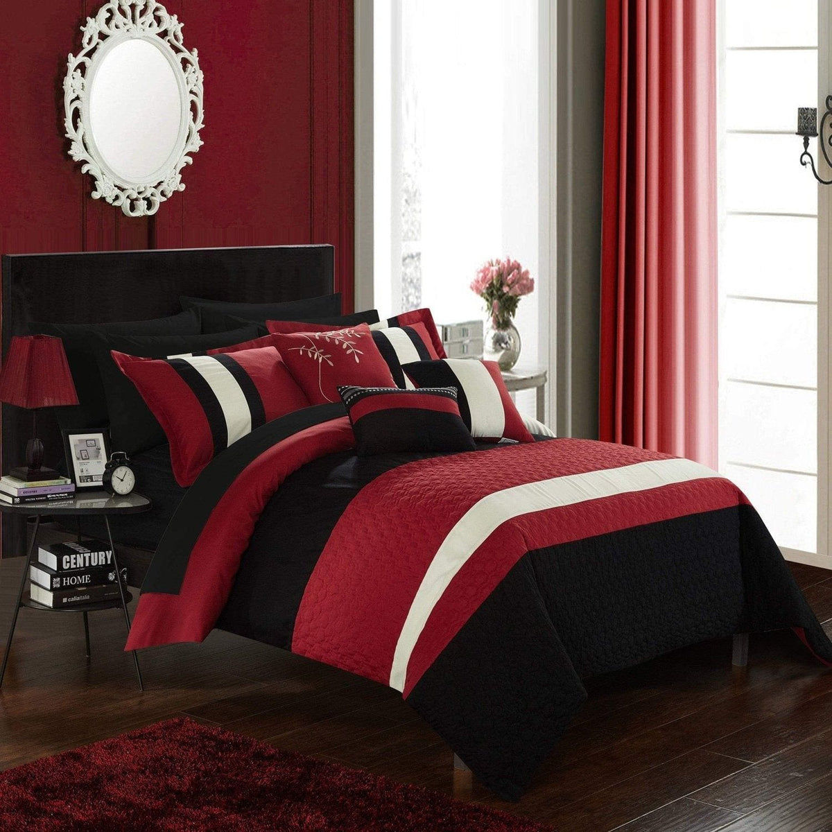 Chic Home Pueblo 10 Piece Color Block Comforter Set 