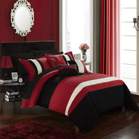 Chic Home Pueblo 10 Piece Color Block Comforter Set 