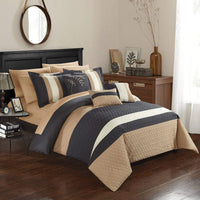 Chic Home Pueblo 10 Piece Color Block Comforter Set 