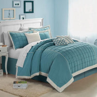 Chic Home Rhodes 12 Piece Pintuck Comforter Set Aqua