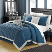 Chic Home Rhodes 12 Piece Pintuck Comforter Set Silver