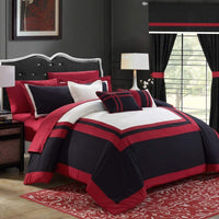 Chic Home Ritz 20 Piece Hotel Comforter Set Black