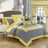 Chic Home Ritz 20 Piece Hotel Comforter Set Silver