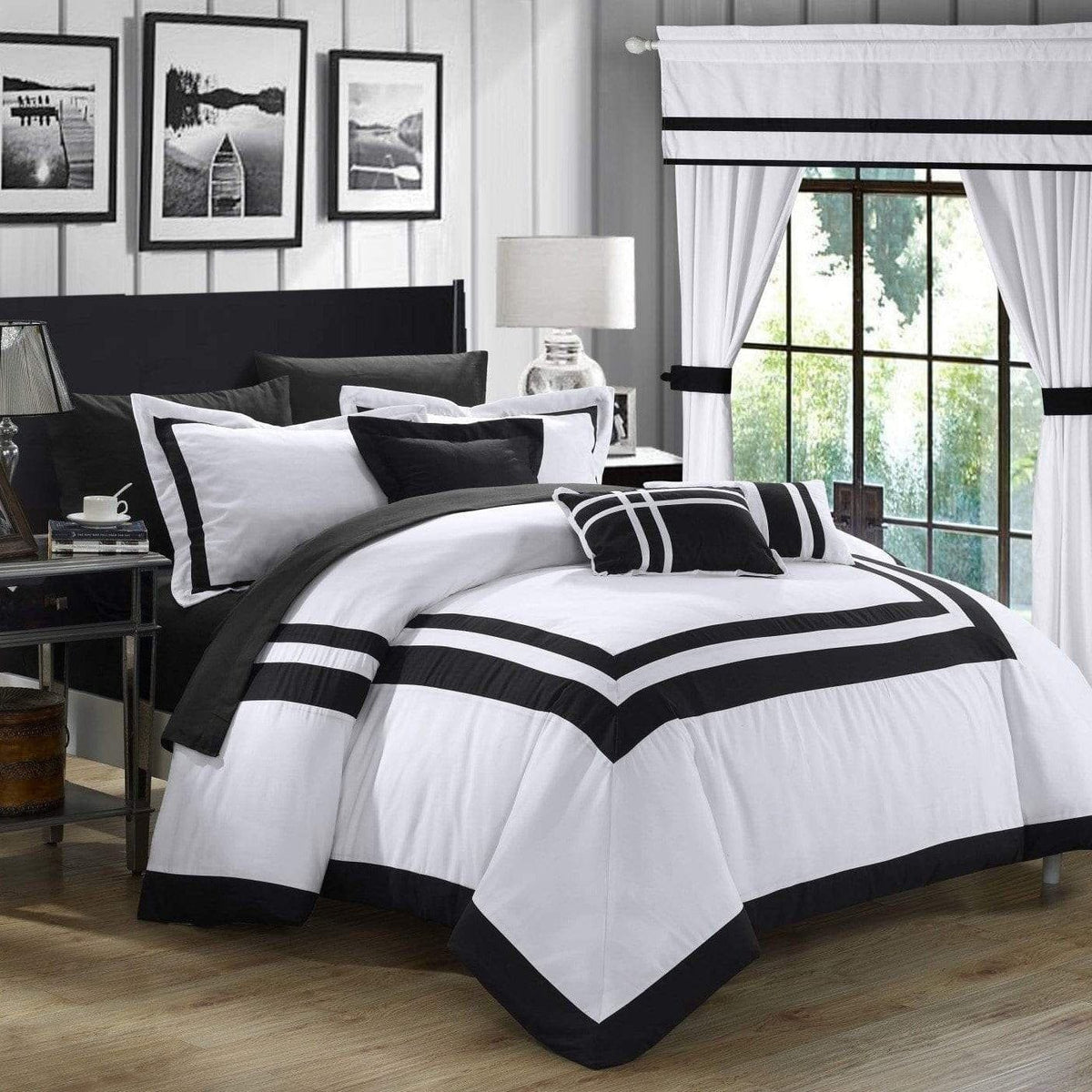 Chic Home Ritz 20 Piece Hotel Comforter Set White
