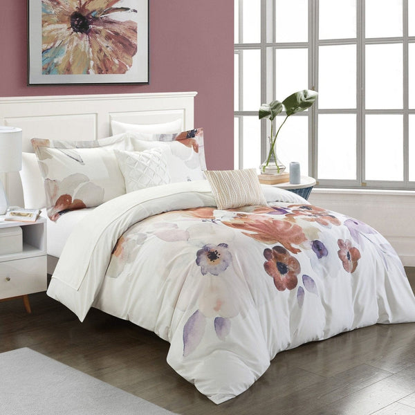 Chic Home Riverside Park 5 Piece Floral Comforter Set 