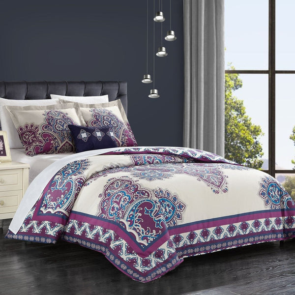 Chic Home Ronan 4 Piece Cotton Duvet Cover Set Queen