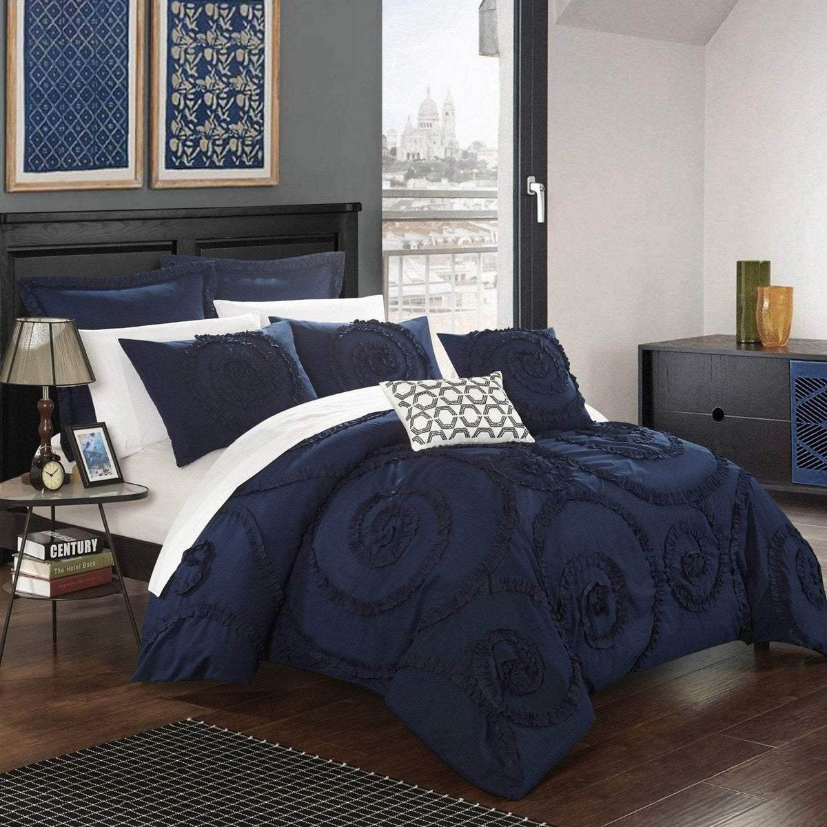 Chic Home Rosalia 7 Piece Floral Comforter Set 