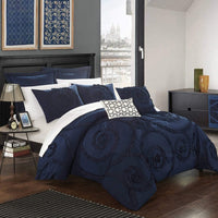 Chic Home Rosalia 7 Piece Floral Comforter Set 