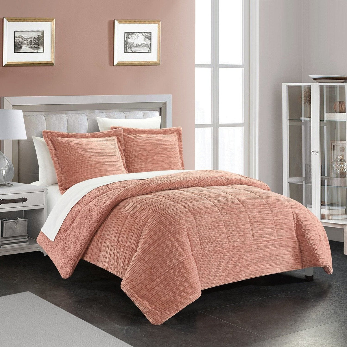 Chic Home Ryland 3 Piece Sherpa Comforter Set 