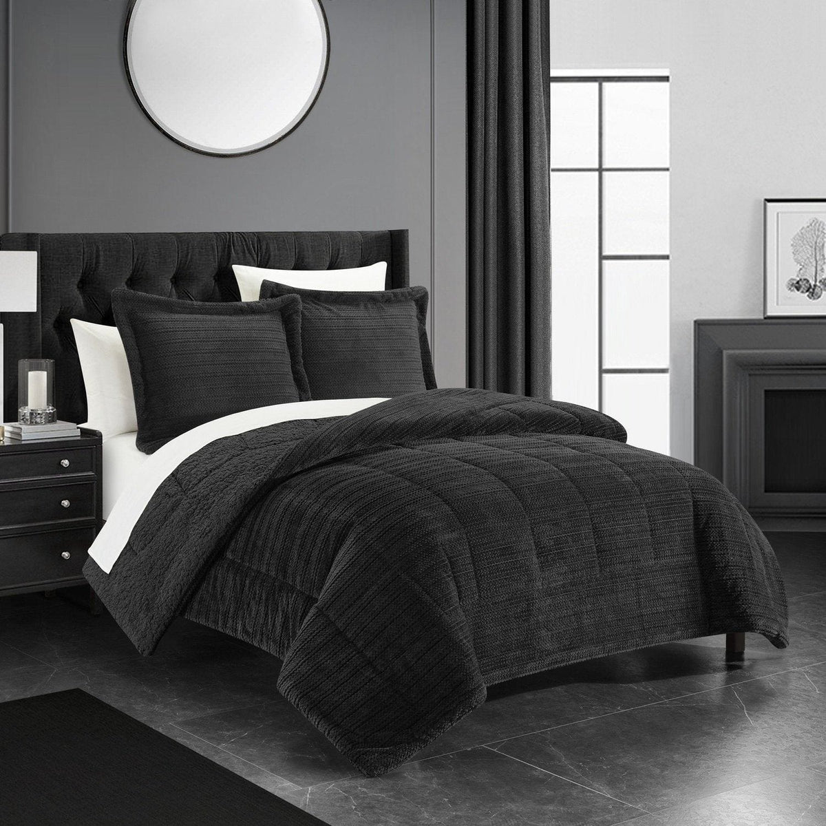 Chic Home Ryland 3 Piece Sherpa Comforter Set 